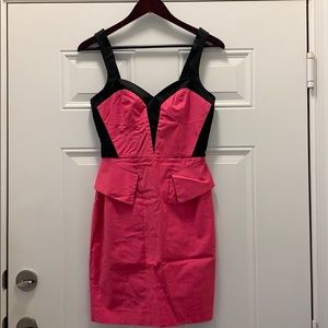 BEBE - PINK/BLACK DRESS - SIZE 4